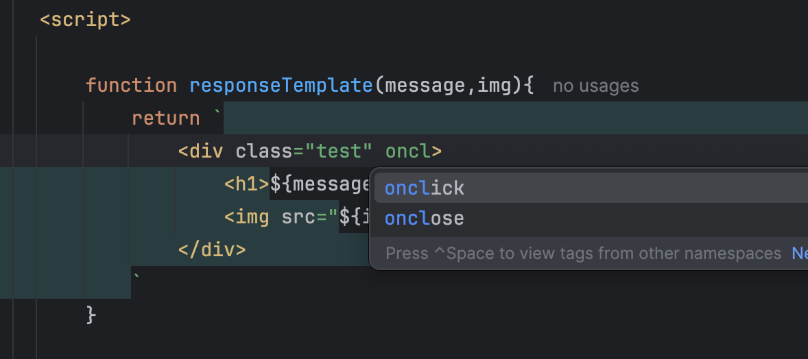 Example photo showing html syntax in a JetBrains IDE